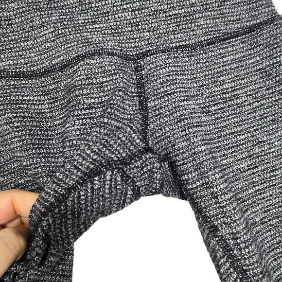 LULULEMON Wunder Under Crop Heathered Herringbone Leggings Size 4 - Picture 5 of 9